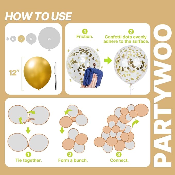 PartyWoo Metallic Balloons 66pcs 12 Inch Metallic Blue Silver Gold Purple Pink Green Rose Gold Latex Balloons for Baby Shower Wedding Engagement Unicorn Rainbow Birthday Party Decorations
