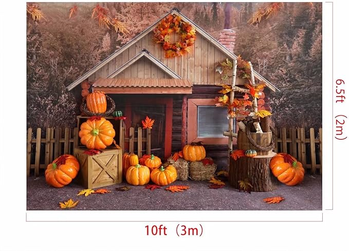 Kate 10x6.5ft Thanksgiving Backdrop for Photography Fabric Fall Backdrop Baby Shower Birthday Party Decoration