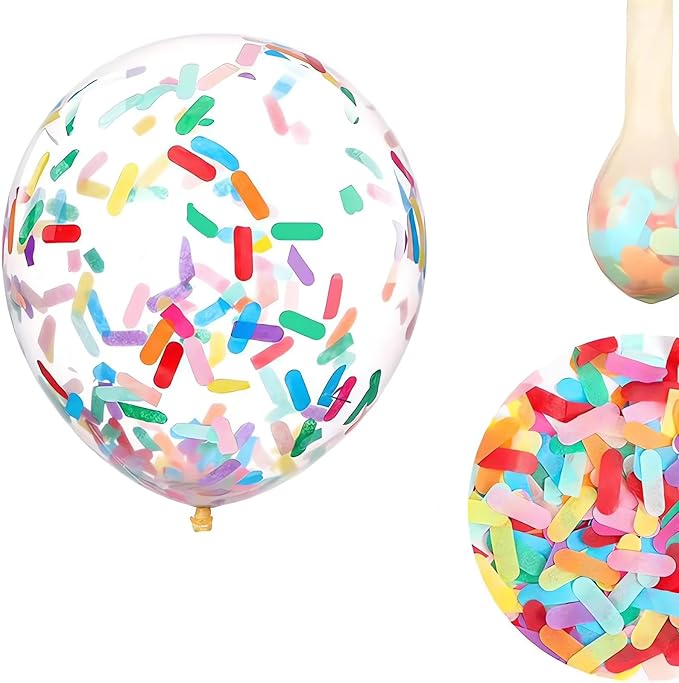 Confetti Balloons/candy confetti balloons/Ice cream sprinkle balloons/birtthday party confetti balloons for baby shower/birthday party/family parties 25pcs
