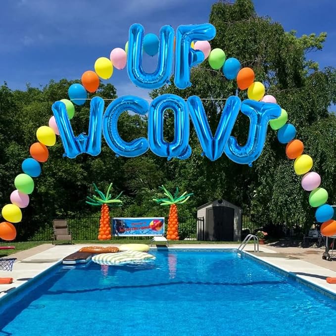 TONIFUL 40 Inch Large Blue Letter W Balloon - Giant Alphabet Foil Mylar for 2026 Graduation Birthday Party, Anniversary, New Year, Graduation Supplies Decorations