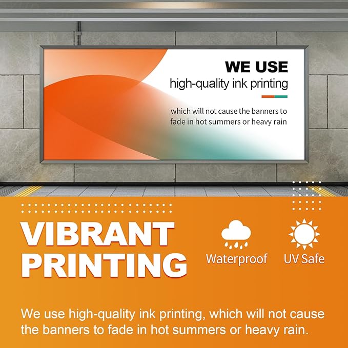 Custom Vinyl Banners and Signs Personalized with Photo or Logo Text, DIY Banner Customized for Birthday Party Graduation Thanksgiving Wedding Business Indoor Outdoor Display