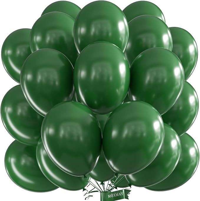 50pcs 12" Party Decoration Matte Latex Balloonfor Birthday Wedding Engagement Anniversary Christmas Festival-Blackish Green