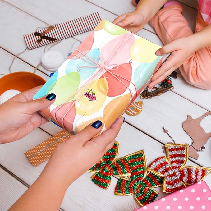 Viadom Birthday Wrapping Paper Roll, Gift Wrap for Boys Girls Kids Women Birthday, Valentines, Mothers day, Graduation, Wedding, Fathers day, Baby Shower, Christmas (17in x 50ft)
