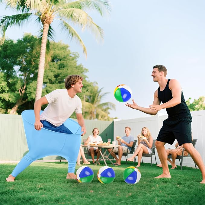 Granny Pants Yard Game Freaky Party Games Pants with Bouncy Balls and Air Pump Oversized Granny Pants Outdoor Game for Adults and Family Interactive Throwing Game for Group Gatherings