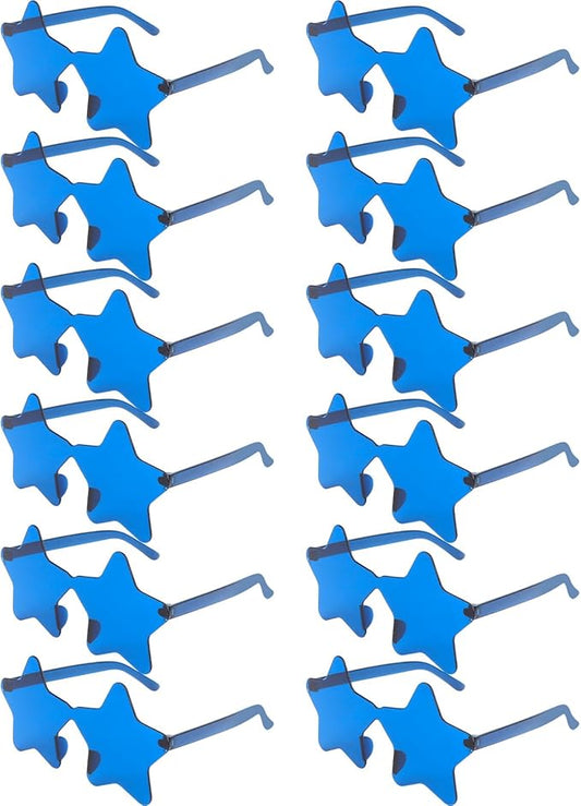 Semato 12 Pcs Star Sunglasses Bulk Rimless Red White and Blue Star Glasses Party Favors