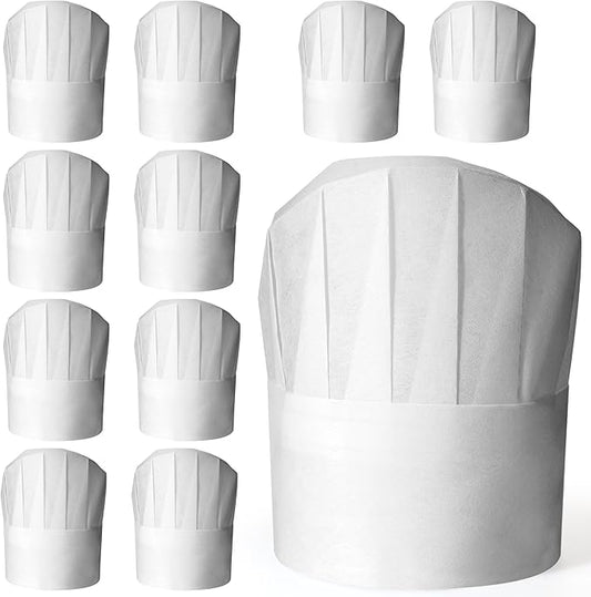 ESHATO 20-40 Pack Kids Chef Hats, Adjustable Disposable Bakery Hats for Cooking, Baking, Pizza Party, Hibachi Party