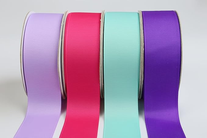 Ribbonitlux 1.5" Wide Solid Grosgrain Ribbon 25 Yards (430-Lavender）, Set for Gift Wrapping, Party Decor, Sewing Applications, Wedding and Craft