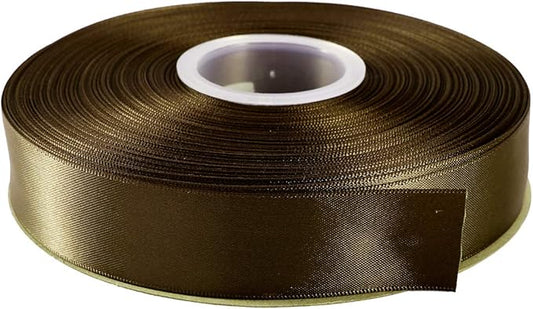 ITIsparkle 1" Inch Double Faced Satin Ribbon 50 Yards-Roll Set for Gift Wrapping Scrap Books Party Favor Hair Braids Baby Shower Decoration Floral Arrangement Craft Supplies, Dark Olive Ribbon