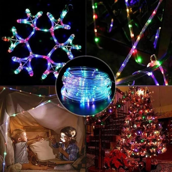LED Rope Lights 33ft 100LED Flexible Tube Lights Connectable Fairy String Light USB Plug in Waterproof 8 Modes for Indoor Outside Home Yard Pool Wedding Garden Patio Holiday Decor