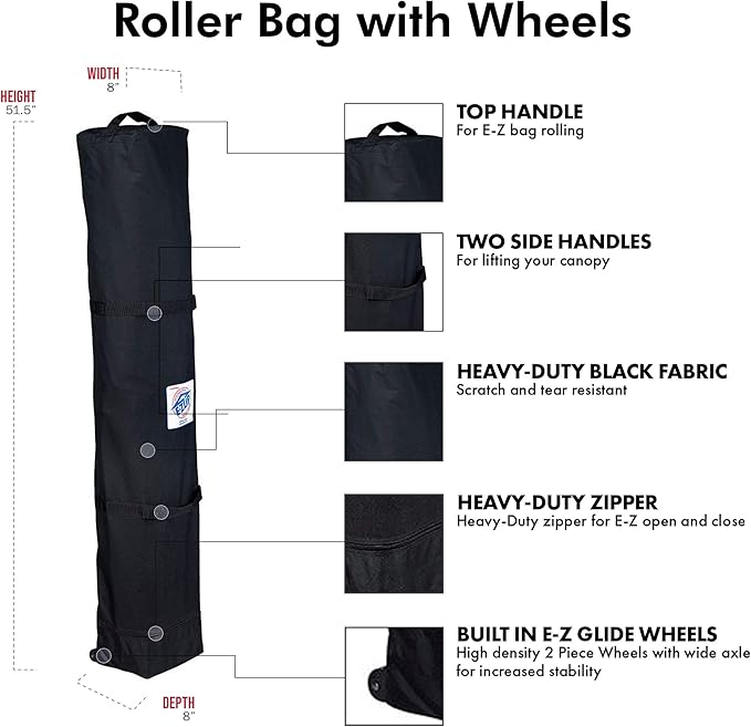 E-Z UP Sierra II Instant Pop Up Outdoor Canopy 10' x 10', Roller Bag and 4 Piece Spike Set, Royal Blue