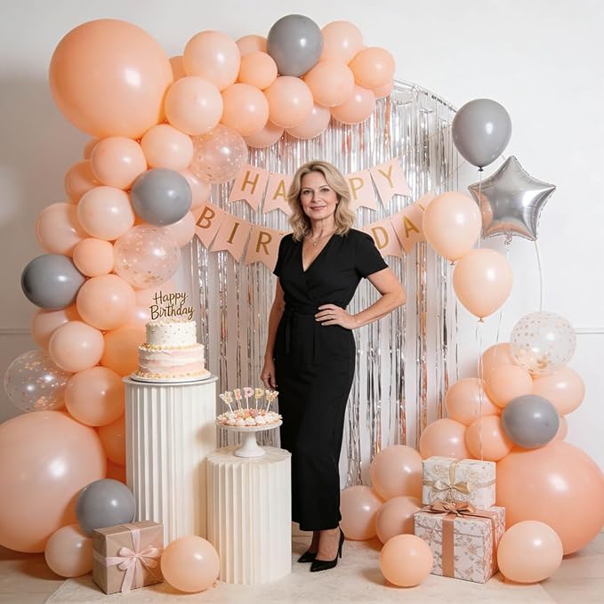 110pcs Pastel Orange Balloon 12 Inch, Pastel Orange Latex Balloons for Birthday Party Baby Shower Wedding(with 2 Ribbons).