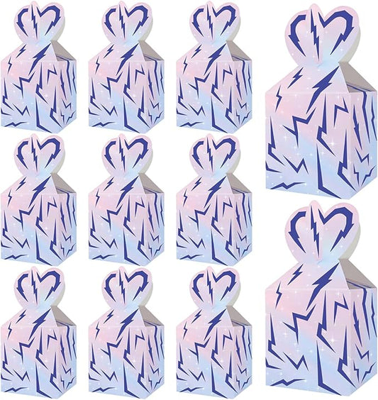JU XIN 12pcs Purple Demon Party Favor Bags, Purple Hunters Candy Box Party Supplies