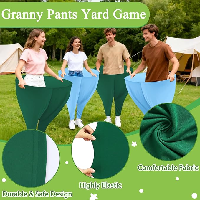 Granny Pants Yard Game Freaky Party Games Pants with Bouncy Balls and Air Pump Oversized Granny Pants Outdoor Game for Adults and Family Interactive Throwing Game for Group Gatherings