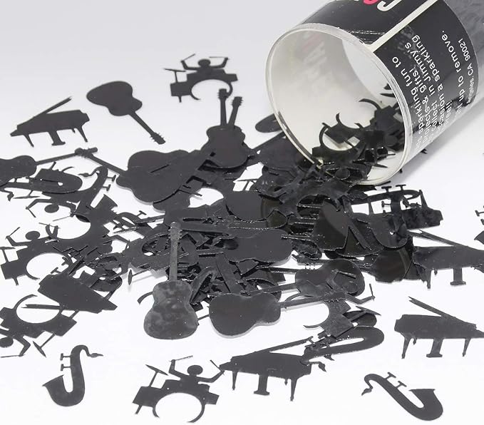 Confetti Music Instruments Black - 3 Half Oz Bags (1.5 oz) #9427