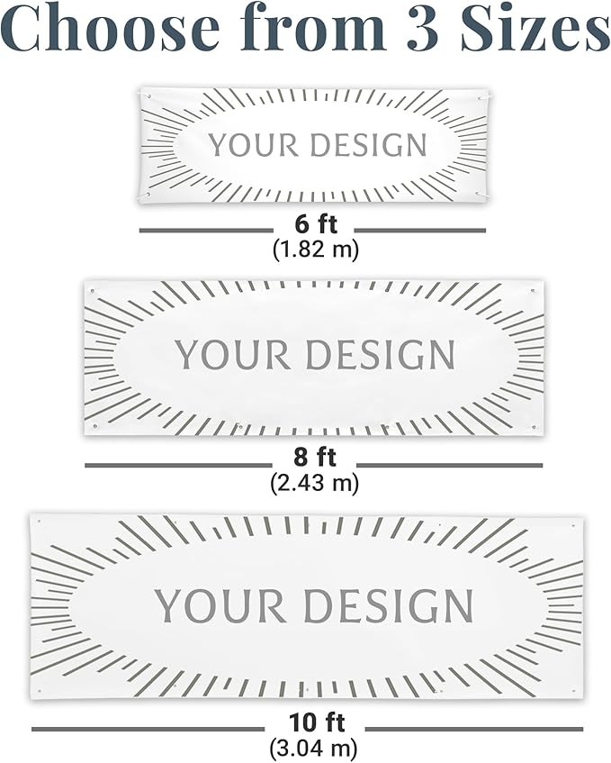 Let's Make Memories Personalized Banner - Wedding, Anniversary, Engagement Party Decorations - Customized Banner - Any Text - Indoor/Outdoor Vinyl - Rustic Celebration - Gray - 8 ft