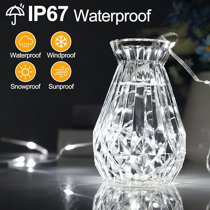 OGORI 328FT 1200LED Fairy Lights Outdoor, Cool White Fairy String Lights 8 Modes Remote & Timer, IP67 Waterproof Fairy Tree Lights for Bedroom, Wedding, DIY, Centerpiece, Christmas Decorations