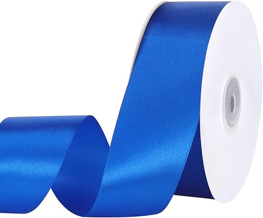 woric Royal Blue Ribbon 1 1/2 Inch 60 Yards Blue Satin Ribbons for Graduation Leis Flower Roses Bouquet Bows Making Gift Wrapping Birthday Party Decorations