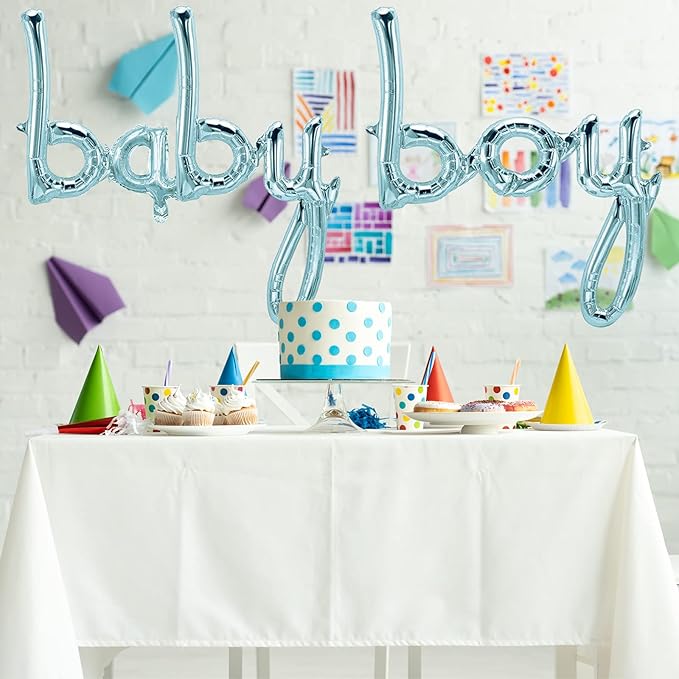 Baby Boy Balloons, Blue Baby Boy Letter Balloon Baby Shower Decorations