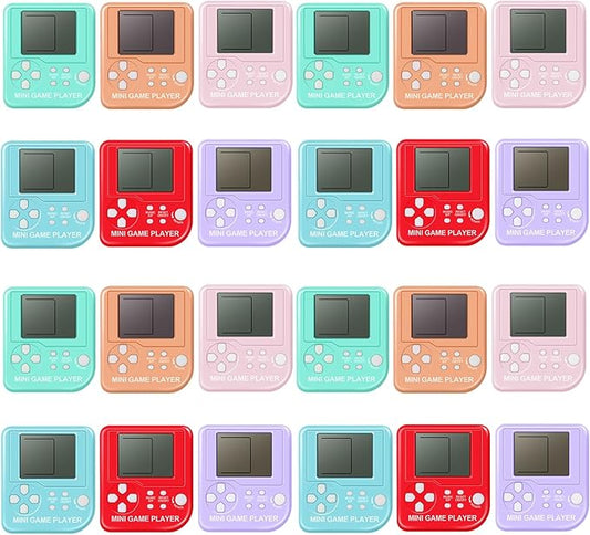 Sinikoro 24 Pack Video Game Party Favors for Kids Video Game Keychain Video Game Birthday Party Supplies