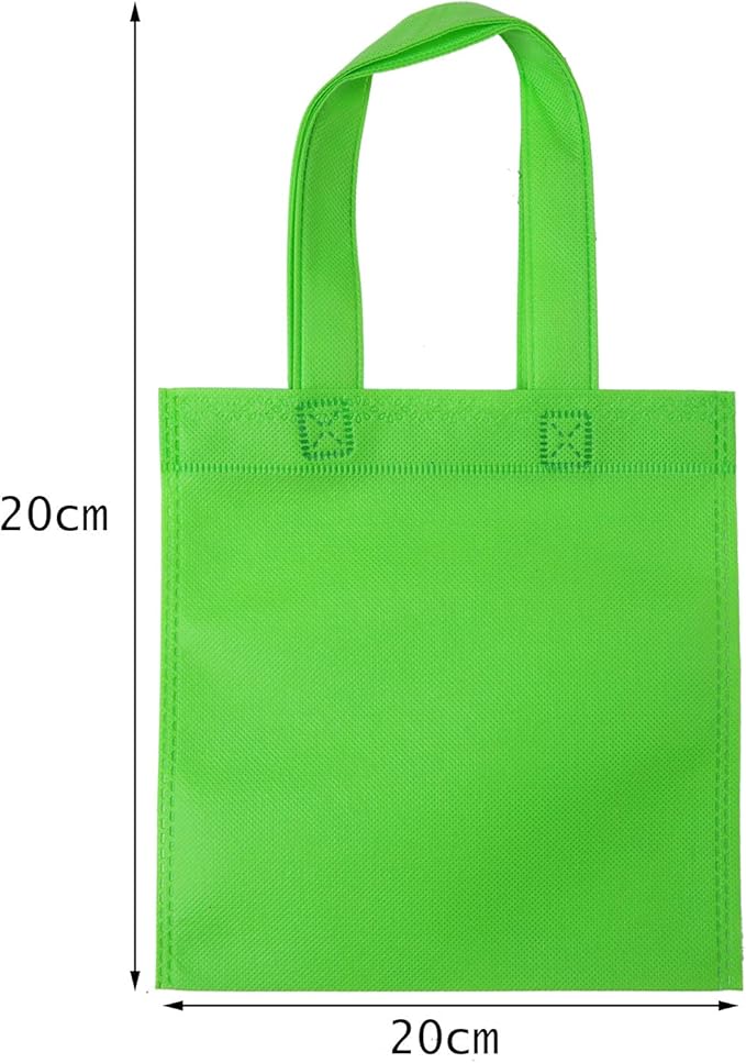 Elcoho 40 Pieces Non-Woven Party Favor Bags 8×8 Inch Resuable Goodie Gift Bag with Handles Tote Treat Bag for Birthday Party