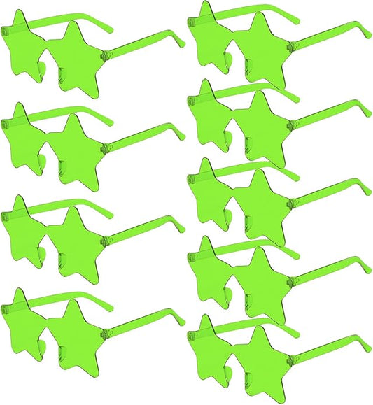 9 Pack Star Sunglasses, Colorful Rimless Star Shaped Glasses, Unisex Party Favors Supplies for Beach, Pool, Outdoors