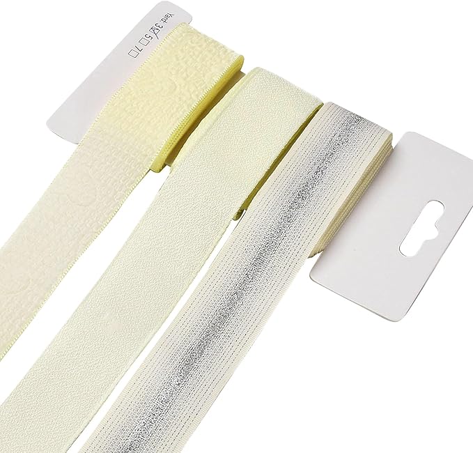 BEEFLYING 3 Styles Yellow Wire Edged Ribbons for Gift Wrapping, 25~28mm×2.7m Fabric Ribbons Strip Ribbons for Wedding Party Decoration Hair Bows Flower Bounquet Sewing and Craft