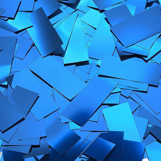 Sumind 200 Grams Large Blue Metallic Confetti Glitter Throwable Table Scatter Foil Confetti for Wedding Birthday Gender Reveal Baby Shower Graduation Christmas Hanukkah Celebrations Party Decor