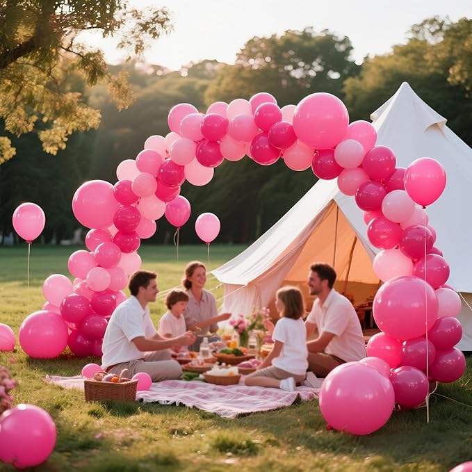 Hot Pink Balloon Arch Kit 111Pcs 18 12 5 Inch Latex Party Balloons Garland for Birthday Baby Shower Wedding Engagement Anniversary Christmas Party Decorations