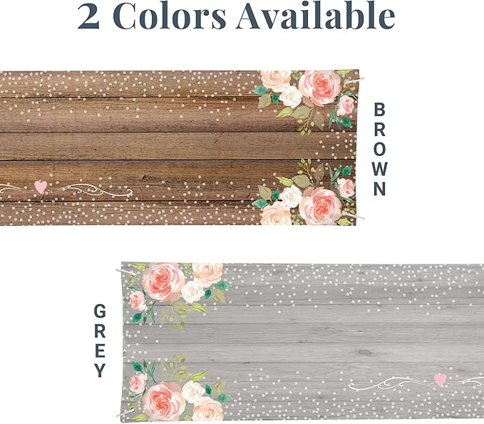 Let's Make Memories Personalized Banner - Wedding, Anniversary, Engagement Party Decorations - Customized Banner - Any Text - Indoor/Outdoor Vinyl - Rustic Celebration - Gray - 8 ft