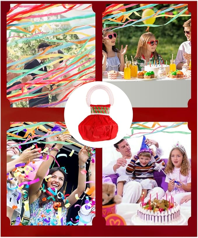 10 Pack Hand Throw Streamers Colorful Streamer Poppers No Mess Confetti Popper No Mess Streamers Cracker Easy Clean Up Paper Poppers for Engagement Wedding Birthday Party Celebration Graduation