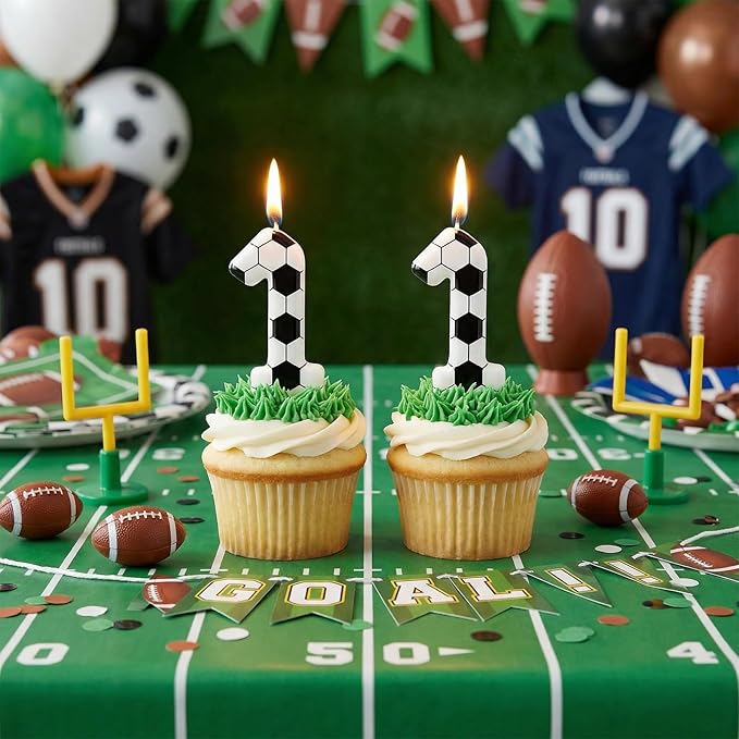Soccer Number 11 Birthday Candle, 11th Birthday Candle Sport-Theme Cake Topper, Soccer Theme Party Decorations for Boys Girls, Party Supplies Birthday Gifts
