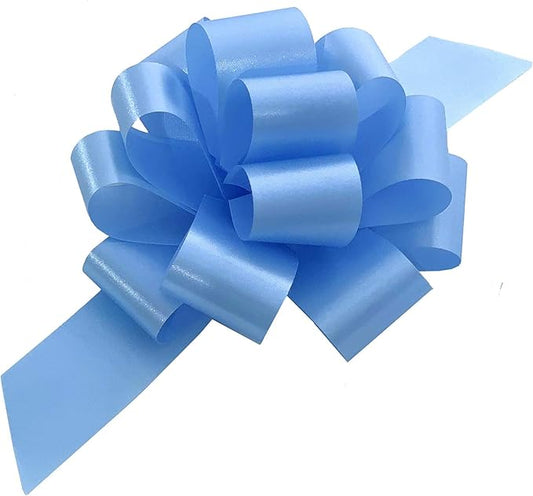Light Blue Decorative Gift Pull Bows - 5" Wide, Set of 10, Spring, Baby Shower, Summer, Wreath, Swag, Garland, Gift Basket, Presents, Birthday, Fundraiser, Christmas, Easter