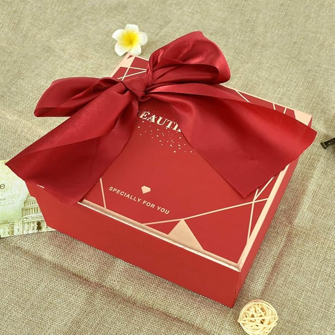 4 Inch x 22yd Wide Burgundy Dark Red Satin Ribbon Solid Fabric Large Ribbon for Cutting Ceremony Kit Grand Opening Chair Sash Table Hair Car Bows Sewing Craft Gift Wrapping Wedding Party Decoration
