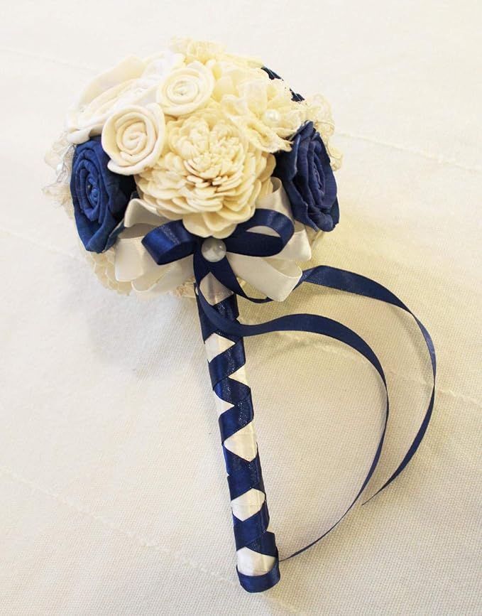 ITIsparkle 1/4" Inch Double Faced Satin Ribbon 50 Yards-Roll Set for Gift Wrapping Scrap Books Party Favor Hair Braids Baby Shower Decoration Floral Arrangement Craft Supplies, Navy Ribbon