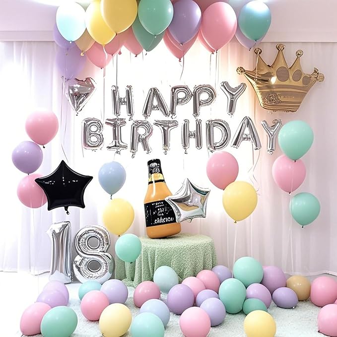 Pastel Balloons Latex Pastel Birthday Decorations 10 Pack 36 inch Round Helium Multicolor Macaron Rainbow Decor for Birthday Rainbow Party Baby Shower Wedding Easter Balloons Decorations