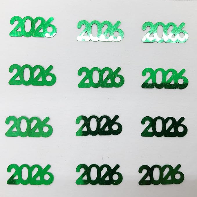 Confetti Year 2026 Green - Half Pound (8 oz) #7349 Q08