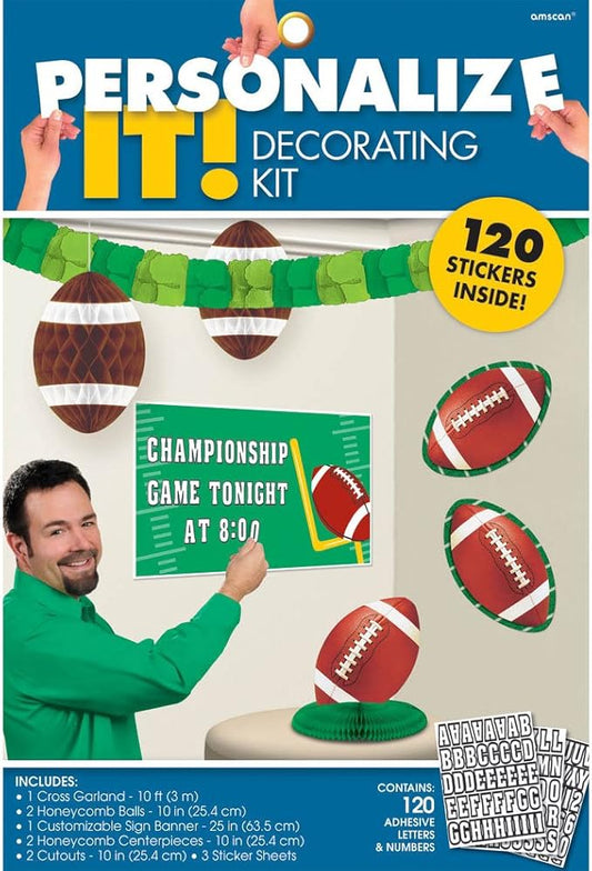 Amscan Personalize It! Football Decorating Kit