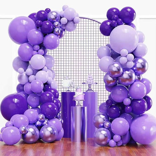YMSZ Purple Balloon Garland Arch Kit, Dark Purple Balloons and Purple Balloon for for Purple Birthday Wedding Baby Shower Party Decorations