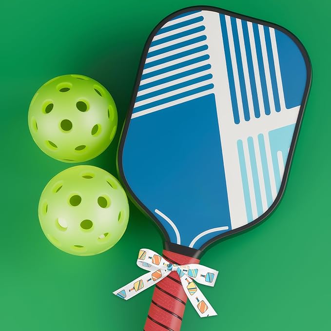 6 Rolls 18 Yards Pickleball Ribbon Sports Ball Ribbons for Wrapping Crafts Wreath Bows White Green Grosgrain Ribbon 3/8 Inch for Home Pickleball Trophy Award Party Decoration Supplies