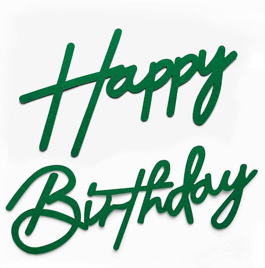 Green Happy Birthday Sign for Backdrop - Felt Happy Birthday Letters for Balloon Arch Party Wall Decor Large Sign for Boys Girls Women Party Baby Shower Decorations