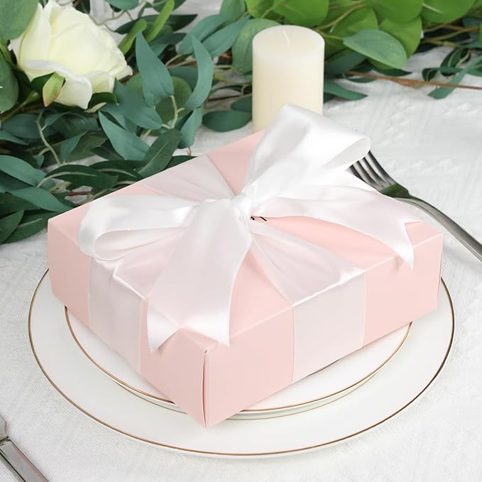 White Satin Ribbon 1-1/2 Inch, 60 Yards White Polyester Fabric Ribbon for Gift Wrapping Flower Bouquet Crafts Wedding Christmas Party