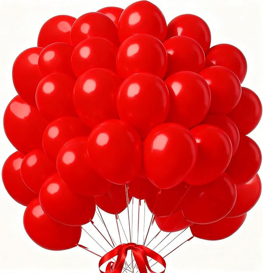 160Pcs Red Balloons 12 Inch Bulk Latex Balloon for Baby Shower Birthday Wedding Party Decorations