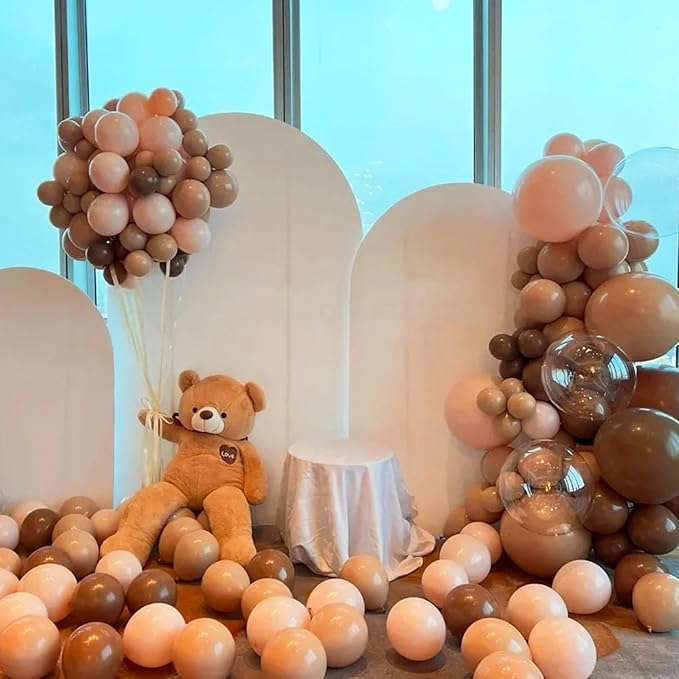 Voircoloria Coffee Brown Balloons, 66pack 12inch Tan Latex Party Balloons for Wedding, Birthday, Graduation, Bridal Shower, Baby Shower, Gender Reveal, Anniversary, Bachelorette Party Decorations