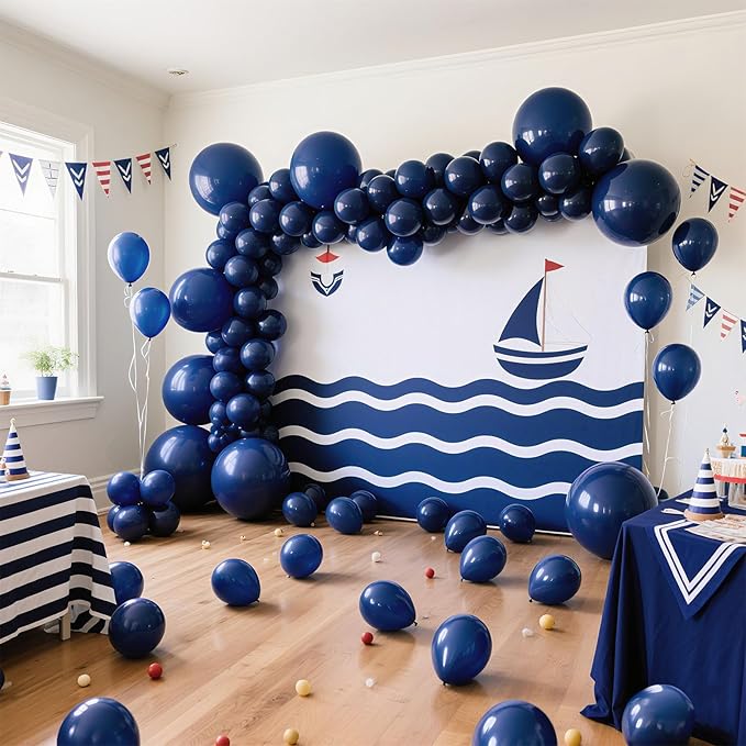 Navy Blue Balloons Latex Party Dark Blue 30 Pack 18 inch Round Navy Balloons for Wedding Graduation Birthday Party Backdrop Decorations