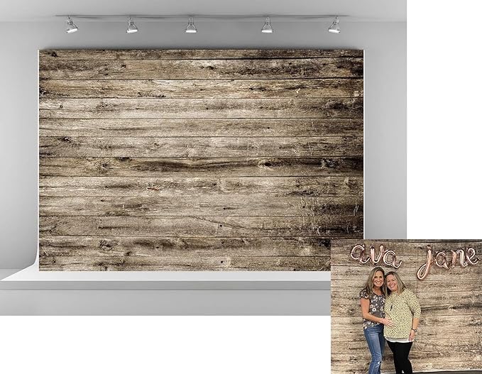Kate 10x6.5ft Rustic Wood Texture Backdrops for Photography Vintage Wooden Wall Photo Background Adults Kids Portrait Backdrop Props