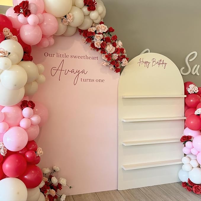 Red and Pink Latex Balloons, 50pcs 12 Inches Red White Pink Balloons with 1 Ribbon for Valentines, Wedding, Birthday Party Decorations