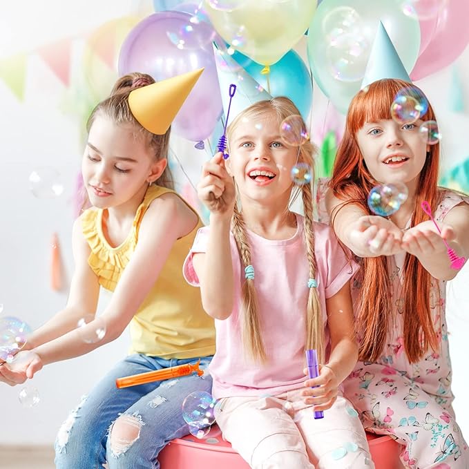 SpringFLower 300Pcs Dinosaur Mini Bubble Wands, Bubbles Party Favors for Kids, Birthday Party Favor Supplies, Goodie Bags, Carnival Prizes, Wedding, Outdoor & Indoor Activity for Girls Boys, 10 Colors
