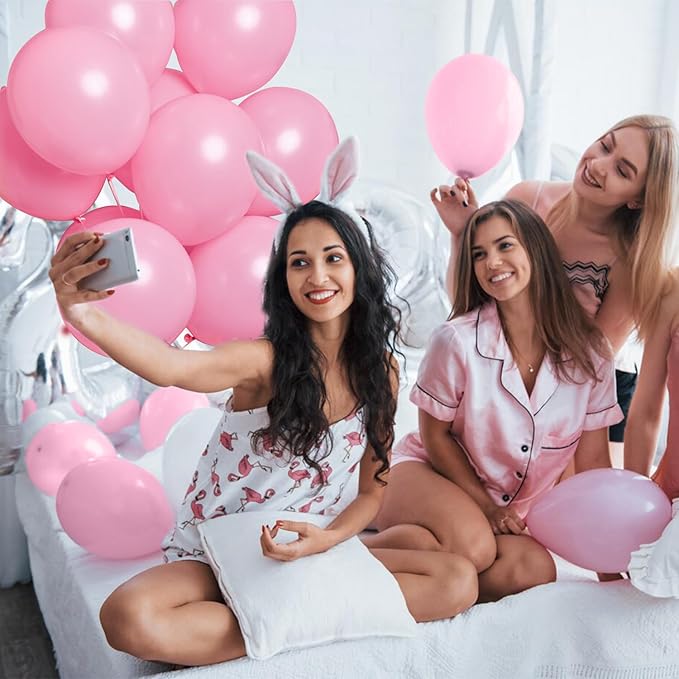 Pink Balloons Pink Birthday Decorations 160 Pack 5 inch Round Gender Reveal Ballons for Birthday Wedding Anniversary Baby Shower Gender Reveal Party Decoration