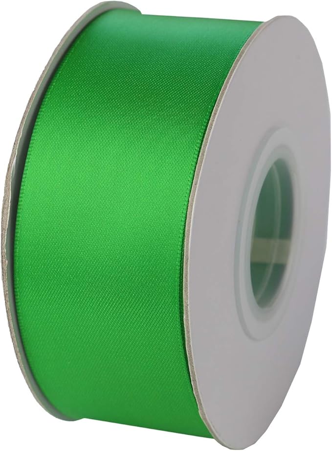 ITIsparkle 11/2" Inch Double Faced Satin Ribbon 25 Yards-Roll Set for Gift Wrapping Party Favor Hair Braids Hair Bow Baby Shower Decoration Floral Arrangement Craft Supplies, Emerald Ribbon