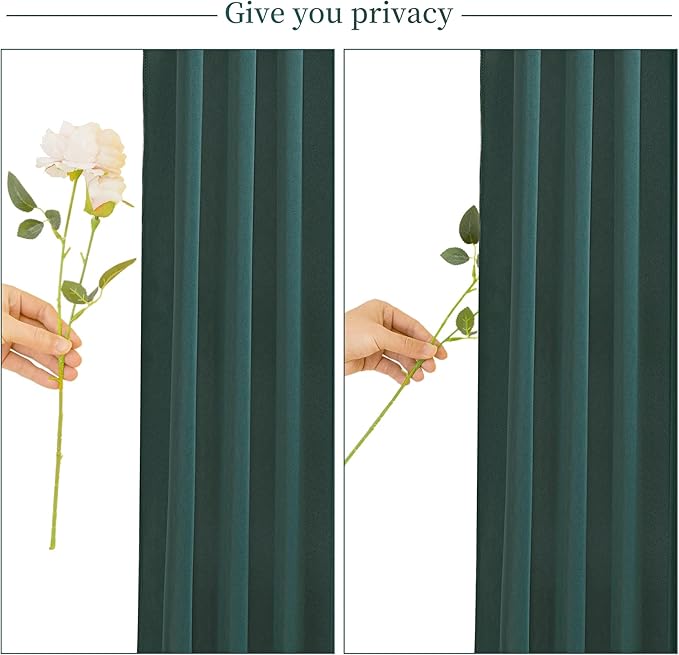 20ft x 10ft Wrinkle Free Hunter Green Wedding Backdrop Curtains for Party Bridal Shower Reception Decorations Green Fabric Curtain Backdrops Drapes for Photography Baby Shower Birthday Background